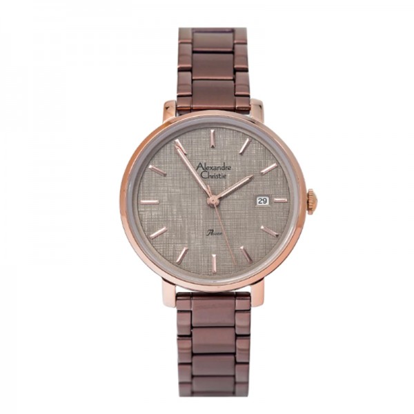 Alexandre Christie AC 2870 Rosegold Brown New LDBROBO1 Alexandre Christie AC 2870 Rosegold Brown New LDBROBO1